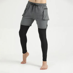 Short d'été avec doublure respirante OEM pour la course à pied Short de gymnastique à taille élastique avec poche fabriqué au Pakistan short au design personnalisé - Product Image 2
