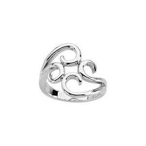 Stuller Freeform 14KW Gold Plated <b>Adjustable</b> <b>Ring</b> 50832:102P Fashionable Trendy Inlay Number Shape <b>Ring</b> 18K <b>Size</b> <b>Adjustable</b> 18K - Product Image 3