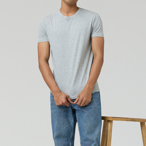 Summer Hot Selling Trendy Round Neck <b>Polyester</b>/cotton custom logo Quick Drying Breathable Anti Sweat Short Sleeve <b>Men</b> <b>T</b> <b>Shirt</b> - Product Image 6