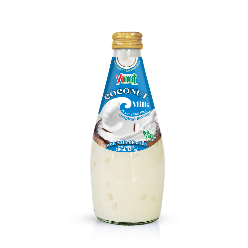 Speciale bevanda al cocco 290ml Vinut bottiglia di latte di cocco originale con Nata De Coco (senza OGM, latte vegetale, senza lattosio) fatta