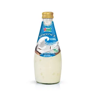 Special coconut drink 290ml Vinut Bottle Original Coconut milk with Nata De Coco (GMO free, plant based milk, lactose free) made