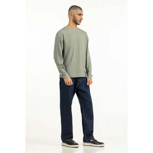 Men's Regular Fit Long Sleeve Jersey T-Shirt 300g 100% Cotton Breathable O-Neck Casual Wear MN-TS-WS25-002 OEM ODM - Product Image 6