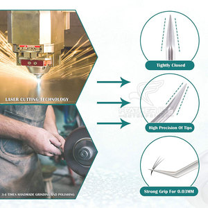 Kit de pinces à cils avec poignées confortables pour une utilisation prolongée Kit de pinces à cils polyvalentes - Product Image 3