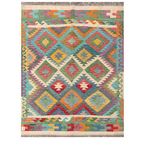 พรมอิมาโกะ ไมมาณา อัฟกานิสถาน คิลิม ขนาด 204 x 155 ซม. ชุดพรมปูพื้น - Product Image 1