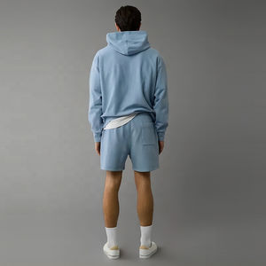 Custom <b>Men's</b> Plus Size Jogging <b>Men</b> Hoodies <b>and</b> <b>Short</b> Two-Piece <b>Men</b> Pullover <b>Hoodie</b> <b>Shorts</b> <b>Sets</b> - Product Image 3