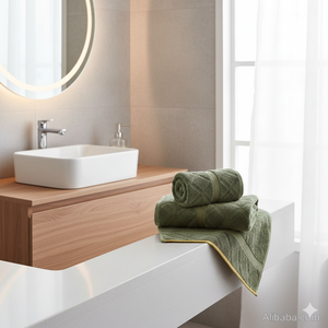 Juego de Toallas de Baño de Algodón Orgánico Natural, Resistentes a la Decoloración, Duraderas, de Gran Peso, Calidad de Lujo, Esenciales para el Baño del Hogar - Product Image 3