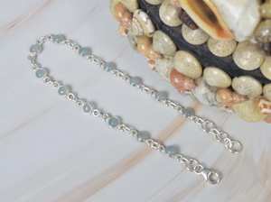 Bracelet Aigue-Marine Réglable en Argent Sterling 925, Pierre Précieuse Verte Naturelle, Changement de Couleur, Cadeau de Naissance d'Avril Parfait - Product Image 3