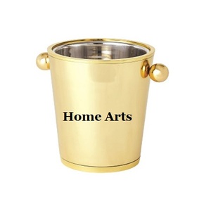 Seau à glace en acier inoxydable de conception classique Seau de stockage de glace de forme ronde de la plus grande qualité au prix le plus bas - Product Image 1