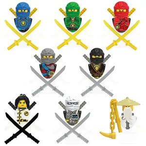 For Lego Ninjago 8 Plastic Figurines <b>Building</b> <b>Block</b> Set Cartoon Educational Action DIY Model Toy - Product Image 1