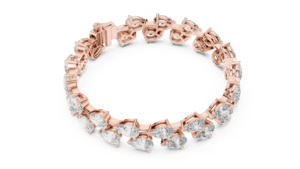 Womens Wedding Pear Cut Lab-Grown Diamond Bracelet in 14K Yellow <b>Gold</b> Luxury Certified Bridal Anniversary Gift Elegant Fine - Product Image 6