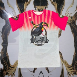 Camiseta de Béisbol/Sóftbol Unisex de Alta Calidad, Transpirable, Ecológica, de Secado Rápido, con Estampado Completo por Transferencia de Calor, Cuello Redondo, Logotipo Personalizado - Product Image 5