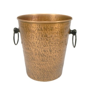 Bar Ware Decor 2 Tone Finished Metal Beverage Tub With Handle For <b>Wine</b> Bottle Storage - Product Image 5