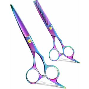 Professionnel Multi-Bleu Lame Droite En Acier Inoxydable Poignée Japonais J2 Lame Cheveux Maquillage Salon Ciseaux Bleu Foncé Barber Outil - Product Image 1