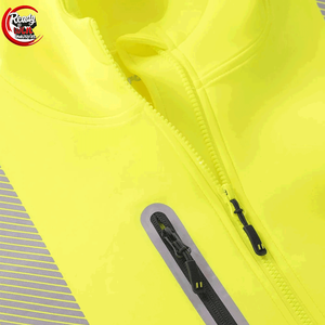 Personalizable Construcción Seguridad Reflectante Con Capucha Canguro Bolsillo Algodón Poliéster Ropa De Trabajo Sudadera Con Capucha Transpirable e Impermeable - Product Image 4