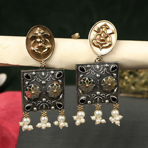 Pendientes Colgantes de Plata Antigua Oxidada Estilo Boho, Regalo para Ella - Product Image 4