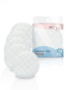 Top vente coussinets d'allaitement réutilisables profilés en bambou bio coussinets d'allaitement en coton Super absorbant étanche lavable jetable - Product Image 5