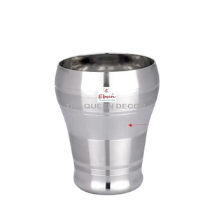 Ensembles de 2 verres à boire émaillés en acier inoxydable, fabriqués à la main, en métal de forme ronde et brillants - Product Image 3