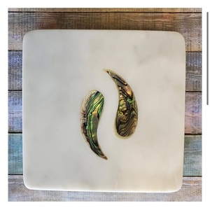 ที่รองแก้วหินอ่อนแบบฝังหอยเป๋าฮื้ออินเดียที่รองแก้วถ้วยชาแบบสั่งทำสำหรับบ้านโรงแรมร้านอาหาร - Product Image 6