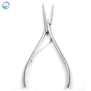 Alicates de ajuste y eliminación de extensiones de cabello plateados con medio orificio, herramientas de extensión de cabello de alta calidad - Product Image 1