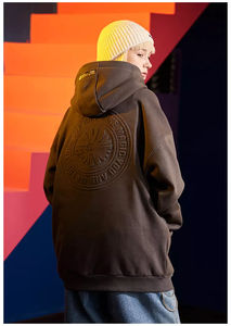 Sweat-shirt à capuche en relief pour homme, décontracté, chaud, hiver - Product Image 2