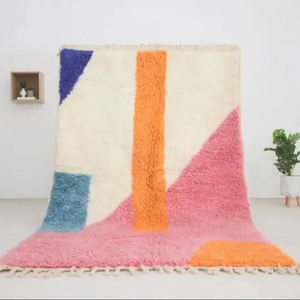 High Quality Modern Geometric Design NZ Wool Moroccan Berber <b>Rug</b> Hand <b>Tufted</b> India Latex for Living Room Decor Kids Style - Product Image 1