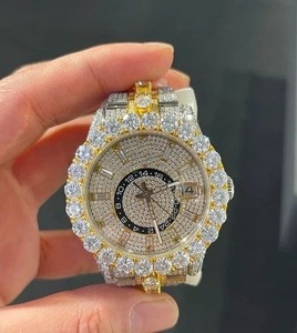 Reloj de Pulsera Deportivo y Elegante para Hombre, de Acero Inoxidable, Mecánico, con Diamantes de Moissanita, Cristal Plateado, Estilo Hip Hop, Lujoso y Moderno - Product Image 1