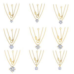 Collar de diamantes cultivados en laboratorio de alta calidad de 14K al mejor precio, cadena de cuerda de Oro Blanco clásico para mujer, regalos de compromiso de boda certificados - Product Image 2