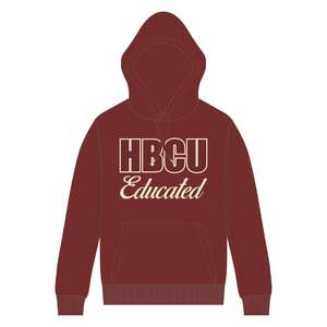 Marron Femmes HBCU Éduqué Pull À Capuche Neutre Chenille et Brodé Design Greek Life Apparel Custom College Clothing - Product Image 2
