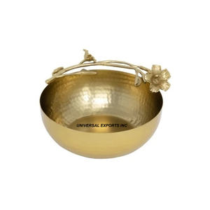 Metal Gold Chocolate Bowl Round Shape Tabletop Designer <b>Sweet</b> Bowl Premium Quality Handmade New Chocolate Bowl - Product Image 4