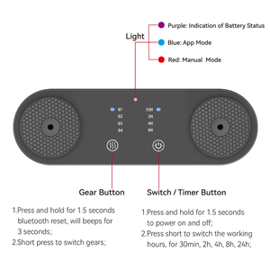 Cnus x4twin Đài phát thanh-hình dạng bạc đen màu xanh lá cây màu kép vòi phun ứng dụng/cảm ứng nút điều khiển tinh khiết hương thơm dầu không khí khuếch tán - Product Image 6