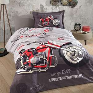 Ensemble housse de couette chic raphia single street king v1 gris - Product Image 2