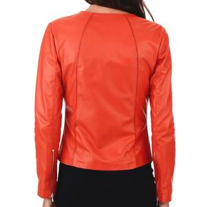 Blouson aviateur Moto Biker en cuir véritable pour femmes, vêtements d'extérieur matelassés élégants, respirants et confortables pour toutes les occasions. - Product Image 5