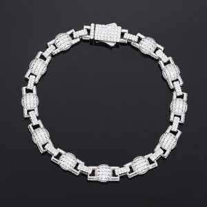 Collar de Cadena Cubana con Moissanita, Plata S925, Unisex, Estilo Hip Hop Punk, para Fiesta, Boda, Aniversario, Compromiso, Joyería Fina - Product Image 3