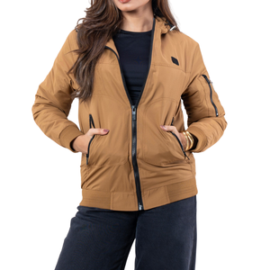 Veste à capuche rembourrée pour femmes, vêtements d'extérieur chauds d'hiver, softshell coupe-vent, isolée, fermeture éclair, capuche, design personnalisé - Product Image 1