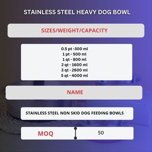 Cuencos metálicos portátiles para perros de acero inoxidable al por mayor, productos de petware antideslizantes resistentes a la oxidación para suministro de agua o comida para perros - Product Image 4