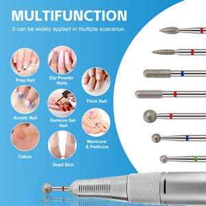 لقمة حفر أظافر ماسية حمراء حادة عالية الجودة من ياكين بقطر 2.3 مم لتنظيف البشرة المحيطة بالأظافر - Product Image 4