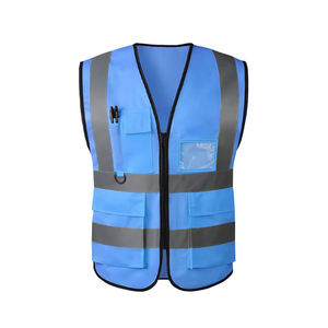 Chalecos de Seguridad Reflectantes Fluorescentes de Poliéster de Alta Visibilidad, Uniformes de Seguridad Personalizables, Chalecos de Construcción - Product Image 1