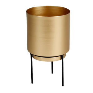 Support décoratif en métal pour fleurs avec jardinière Couleur or Lot de 3 support pour pots de fleurs intérieur/extérieur en métal et support au sol - Product Image 6