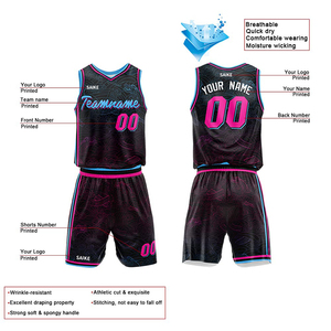 Camisetas de baloncesto con nombre personalizado y número, camisetas sin mangas transpirables a cuadros para hombres y mujeres, camisetas de baloncesto holgadas informales de verano con cuello redondo y estampado 3D - Product Image 3