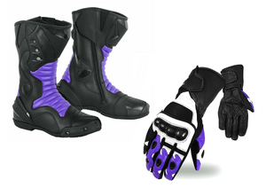 รองเท้าบูทขี่มอเตอร์ไซค์หนังไมโครไฟเบอร์สำหรับนักปั่นมืออาชีพรองเท้าแข่งรถมอเตอร์ไซค์ - Product Image 5