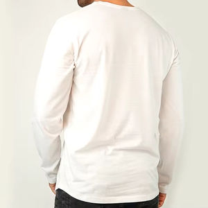 <b>High</b> Quality Fashion shirts Wholesale 100% Cotton T-shirt for men O-<b>Neck</b> Full Sleeve Custom Logo Anti-Pilling Ringer Fit <b>Tshirts</b> - Product Image 3