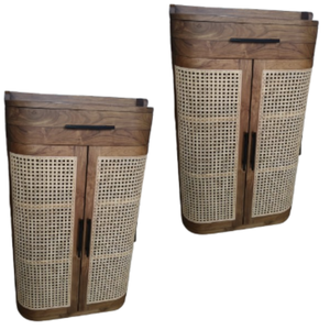 Armoire Moderne et Élégante pour Enfants en Bois de Teck Écologique et Rotin, Durable et Sûre pour Chambre et Utilisation en Extérieur - Product Image 4
