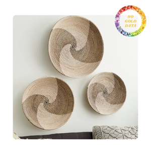 Assiette suspendue en jonc de mer naturel | Pour la décoration de la maison et l'idée de cadeau mignon | Origine Viet Nam - Product Image 6