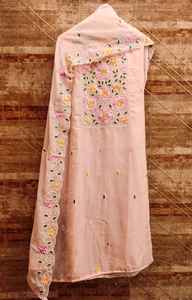 Broderie Pura Organza et soie pure avec dupatta costume de robe pour femmes - Product Image 4