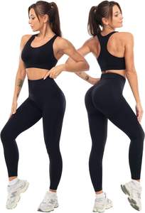 Vêtements de sport pour femmes et ensemble soutien-gorge de sport et legging en gros, 2 pièces, ensembles de yoga pour femmes, couleur personnalisée, taille plus pour adultes - Product Image 6