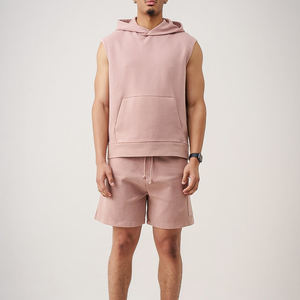 Women Sleeveless Hooded Short Set - Stylish and Breathable Two-Piece Outfit for Summer, Perfect for Fitness and Lounging - Product Image 1