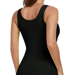 Débardeurs Logo Personnalisé Imprimé Coton Polyester Respirant Vente en Gros Teint Uni Style Décontracté Aet Couleur Unie Débardeur Pour Femmes - Product Image 6