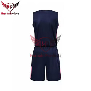 Conjunto de uniforme de baloncesto para hombre de 100% poliéster personalizado al por mayor, camisetas reversibles sublimadas transpirables, talla grande de alta calidad - Product Image 3