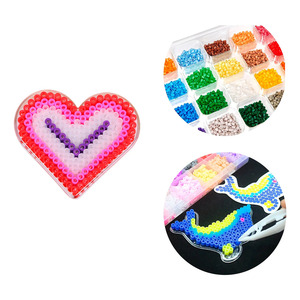 Hama <b>Beads</b> <b>Iron</b>-<b>On</b> Mold for Kids' Jewelry Making and Keychains - Assorted Colors - Product Image 1
