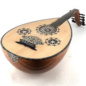 Oud Profesional de 11 Cuerdas - Lúdica Árabe Hecha a Mano con Madera de Pommele Sapele y Madreperla - Product Image 3